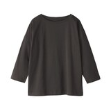 婦人　天竺編みボートネック七分袖Ｔシャツ