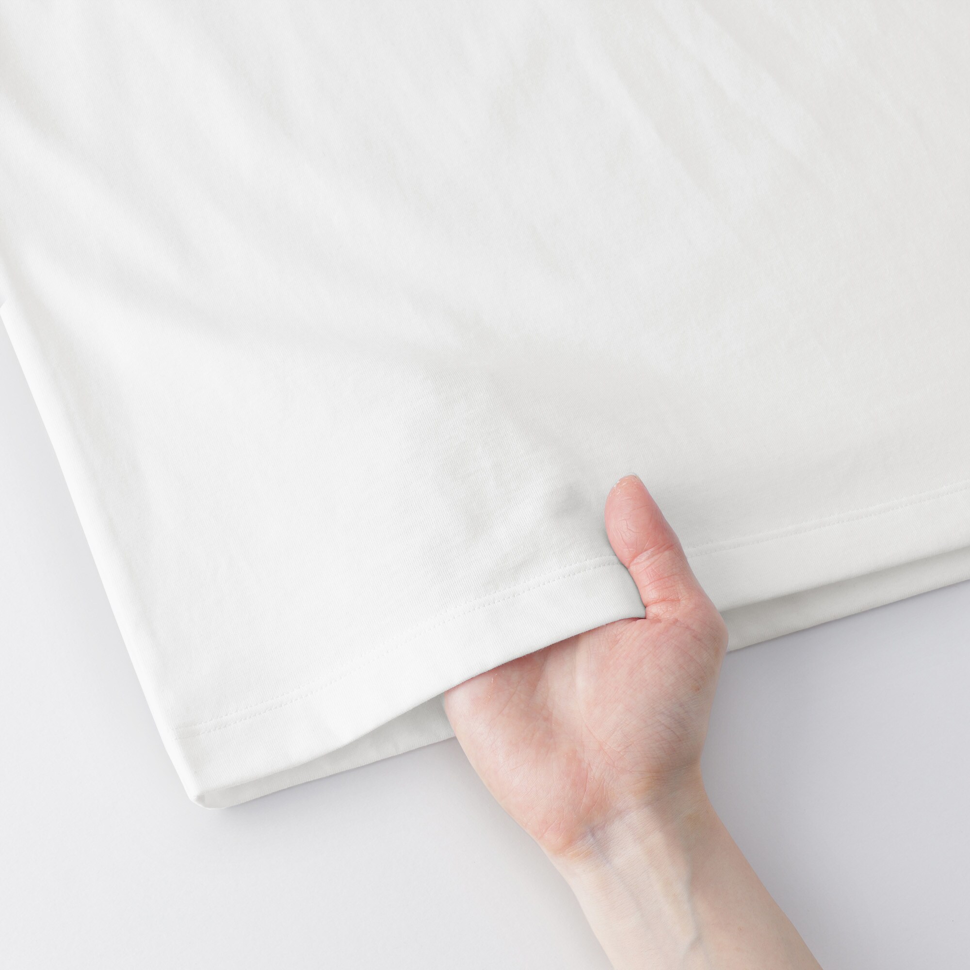 婦人　天竺編みボートネック七分袖Ｔシャツ