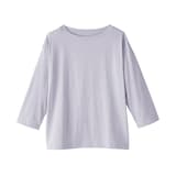 婦人　天竺編みボートネック七分袖Ｔシャツ