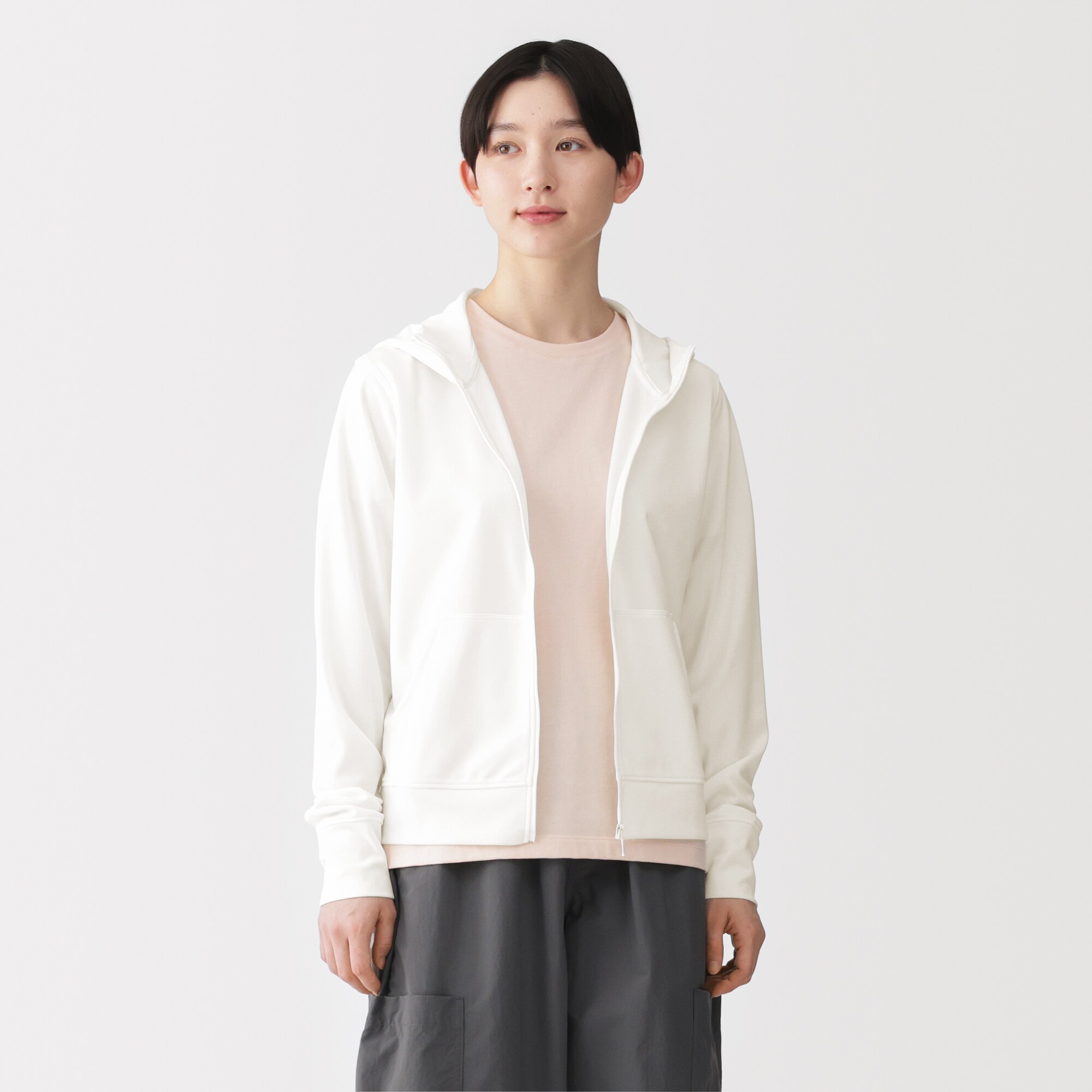 婦人　ＵＶカット乾きやすいフルジップパーカ