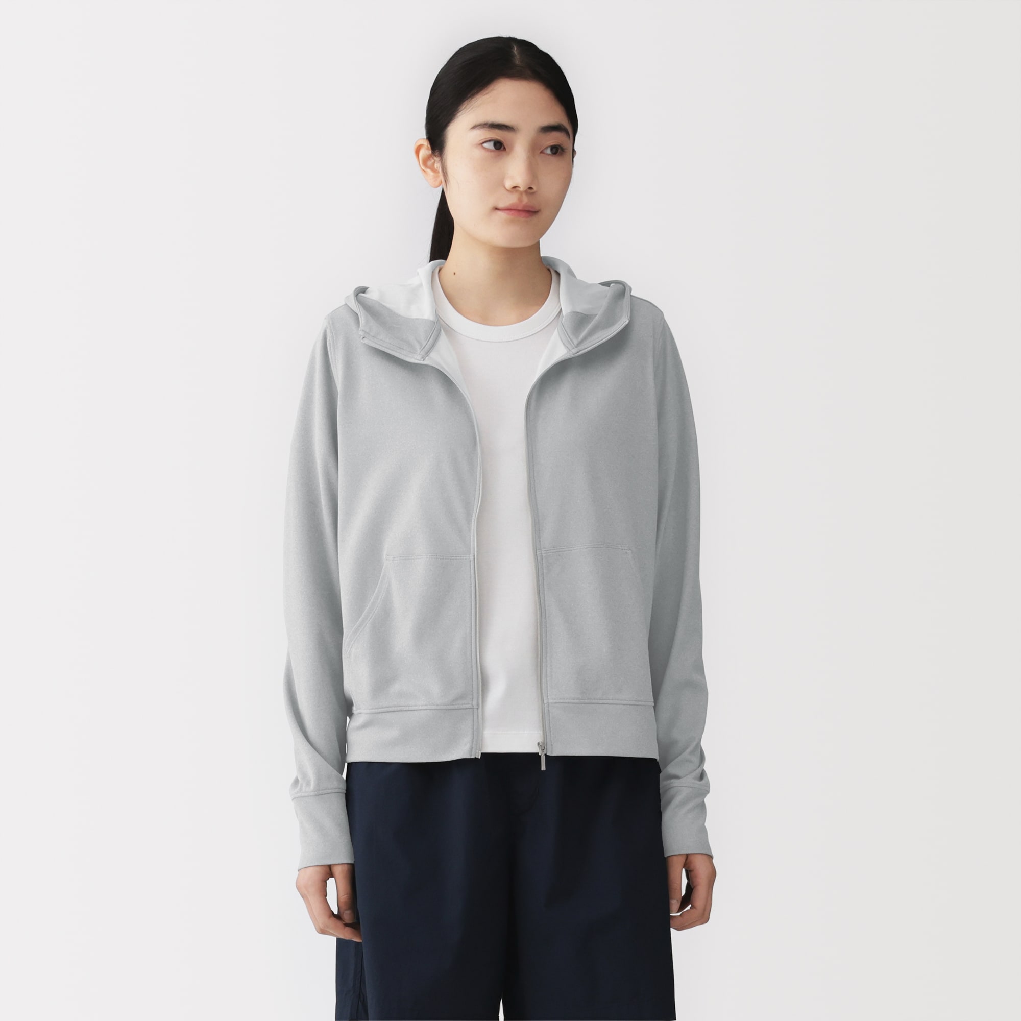 婦人　ＵＶカット乾きやすいフルジップパーカ