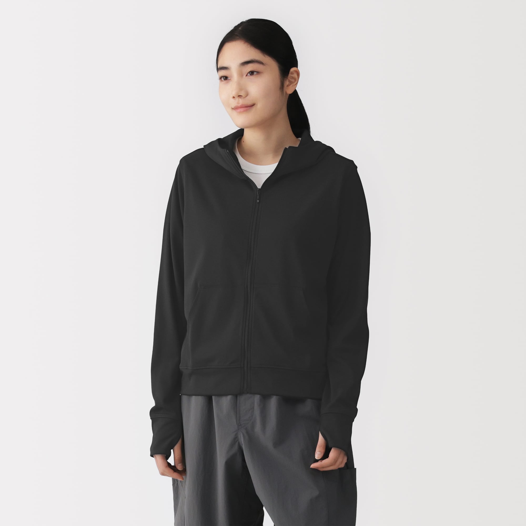 婦人　ＵＶカット乾きやすいフルジップパーカ