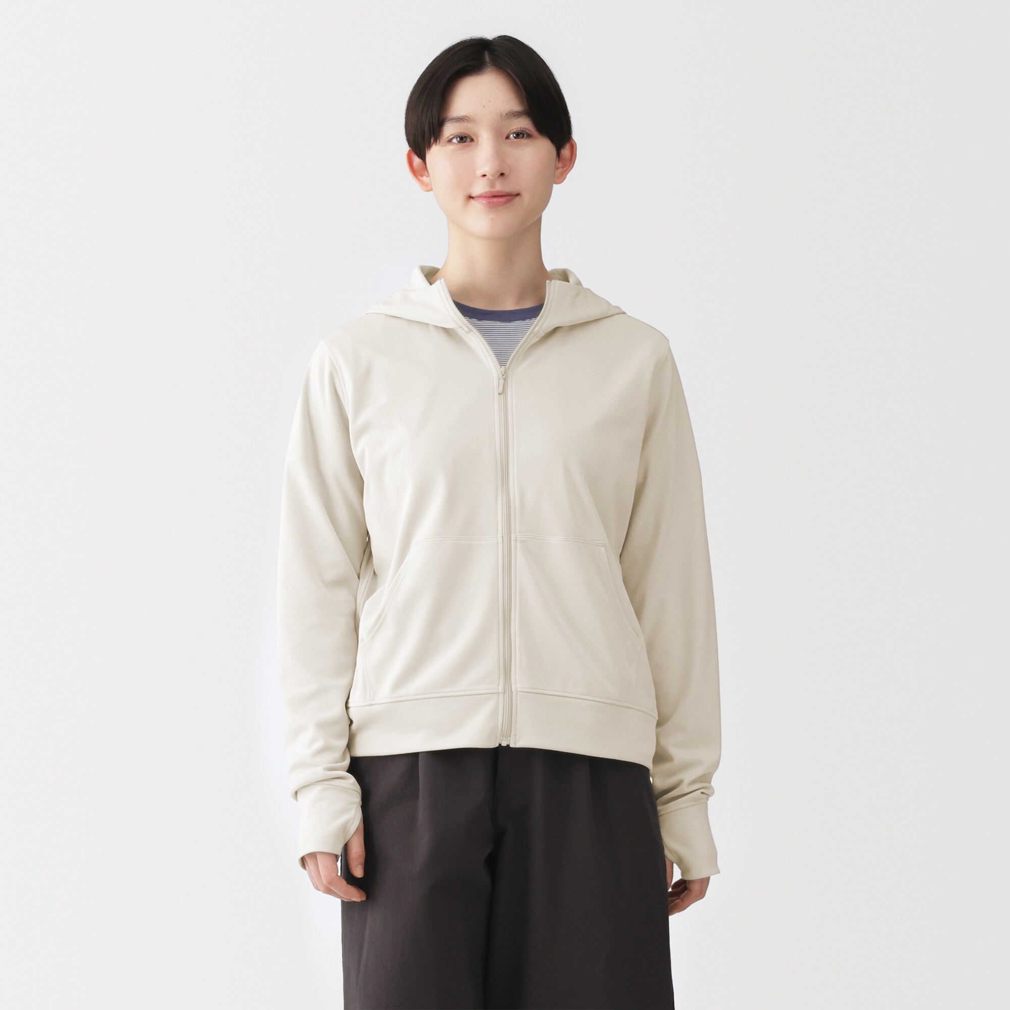 婦人　ＵＶカット乾きやすいフルジップパーカ