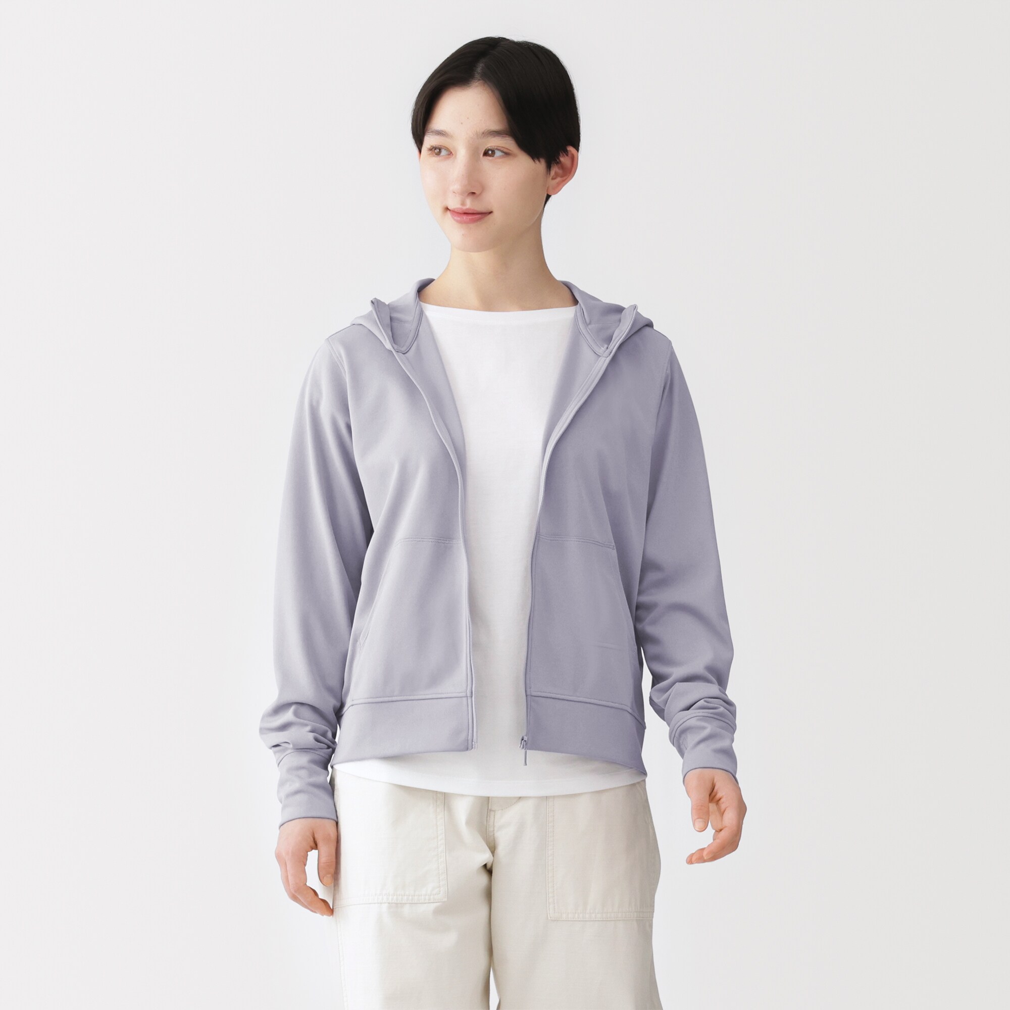 婦人　ＵＶカット乾きやすいフルジップパーカ