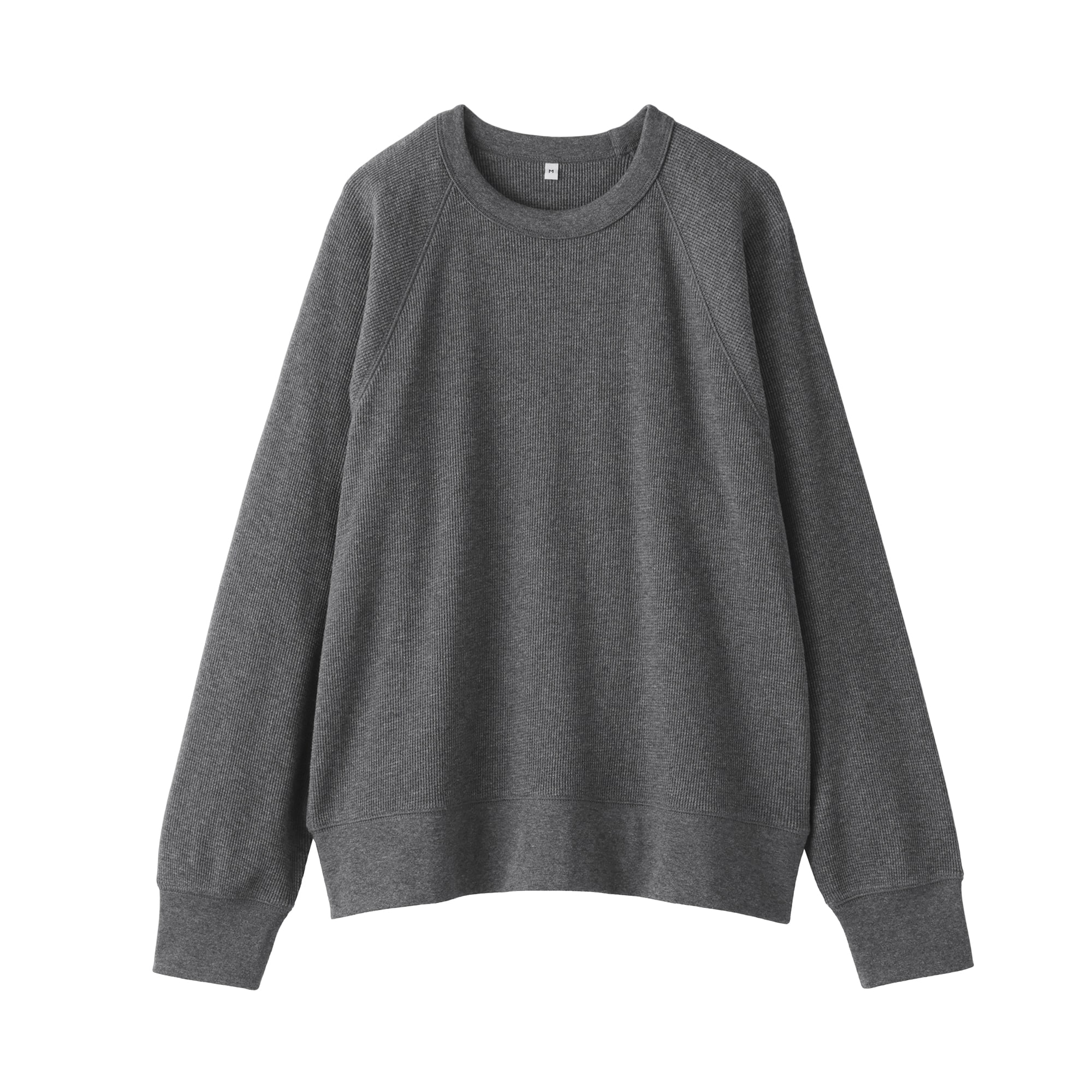 婦人 ワッフル編みクルーネック長袖Tシャツ | 無印良品