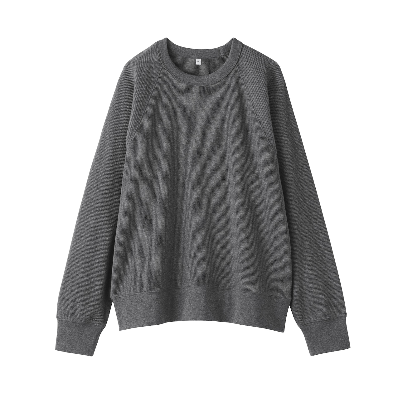 婦人　ワッフル編みクルーネック長袖Ｔシャツ