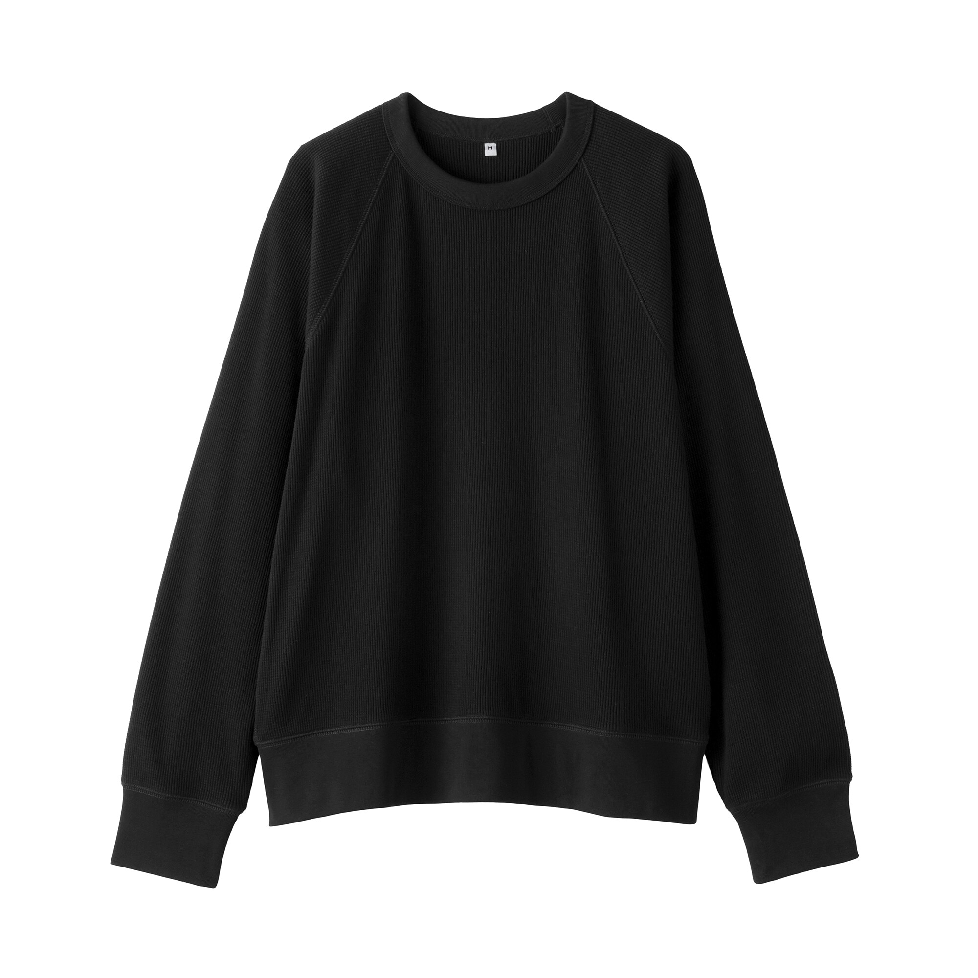 婦人　ワッフル編みクルーネック長袖Ｔシャツ