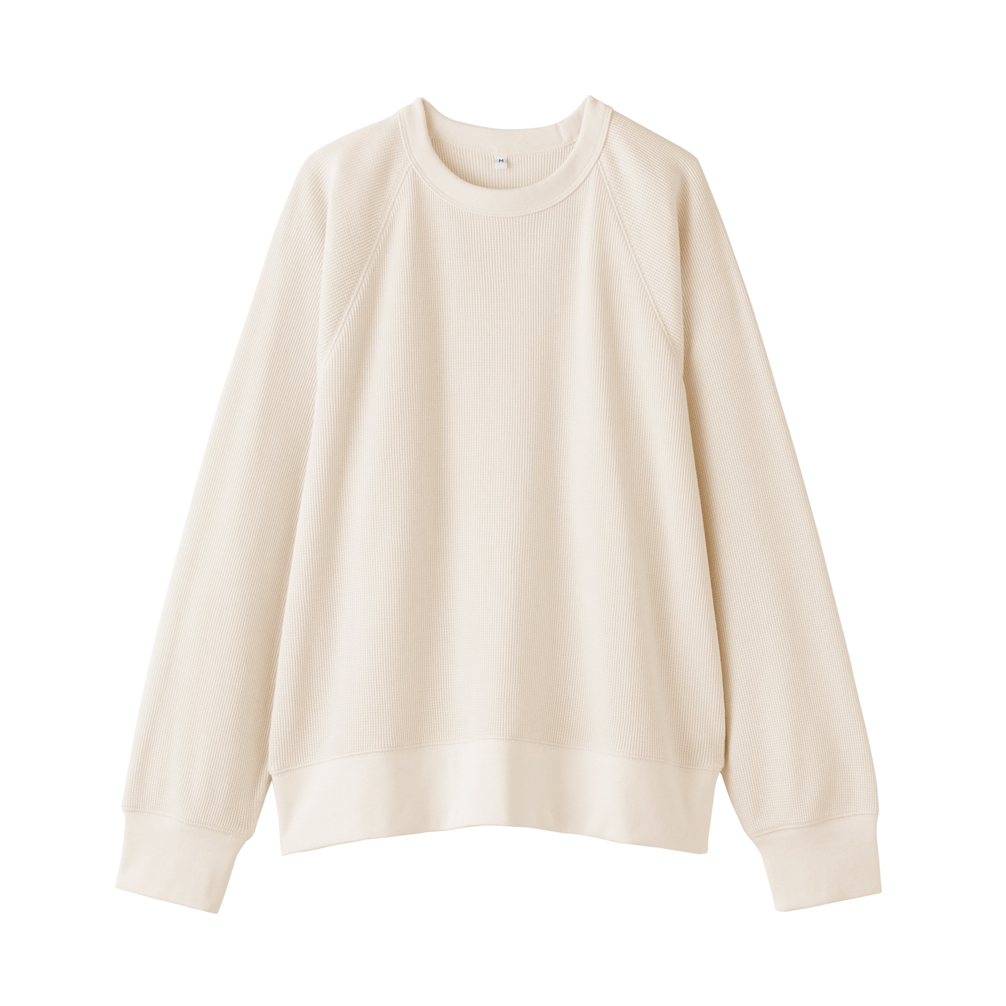 婦人 ワッフル編みクルーネック長袖Tシャツ | 無印良品