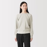 婦人　ワッフル編みクルーネック長袖Ｔシャツ