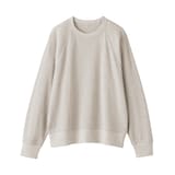 婦人　ワッフル編みクルーネック長袖Ｔシャツ