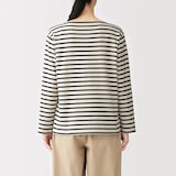 婦人　太番手ボートネック長袖Ｔシャツ