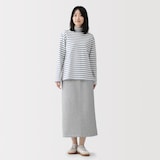 婦人　太番手ボートネック長袖Ｔシャツ