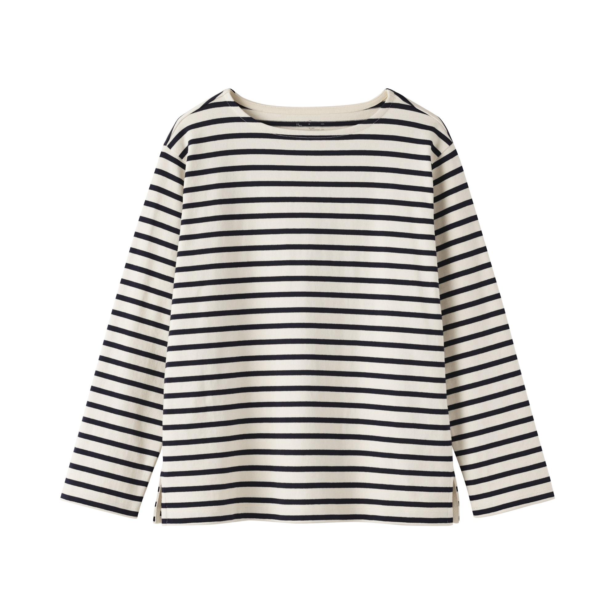 婦人　太番手ボートネック長袖Ｔシャツ