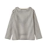 婦人　太番手ボートネック長袖Ｔシャツ