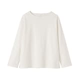 婦人　太番手ボートネック長袖Ｔシャツ