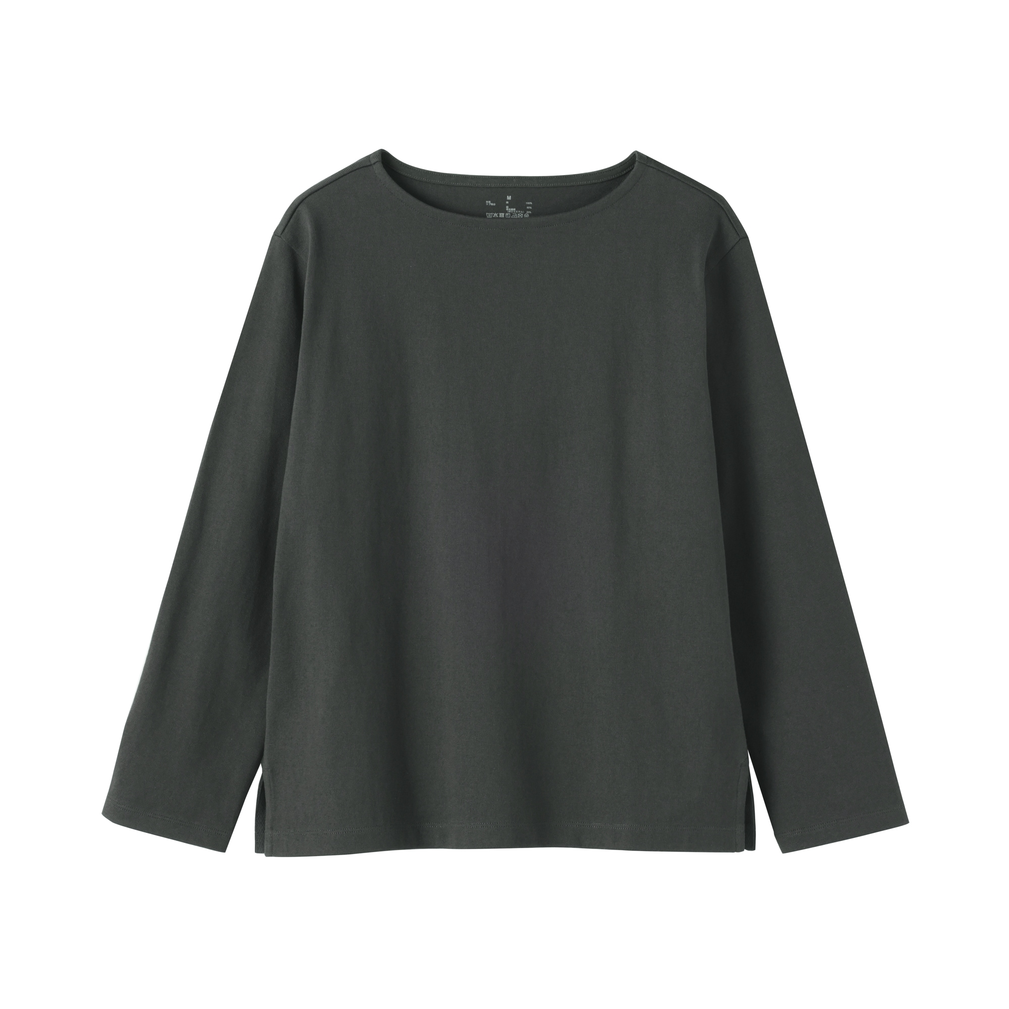 婦人　太番手ボートネック長袖Ｔシャツ