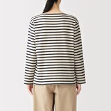 婦人　太番手ボートネック長袖Ｔシャツ