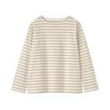 婦人　太番手ボートネック長袖Ｔシャツ