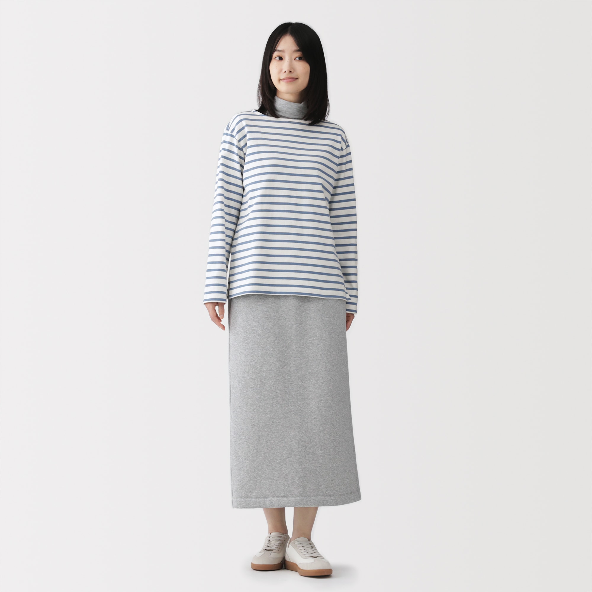 婦人　太番手ボートネック長袖Ｔシャツ