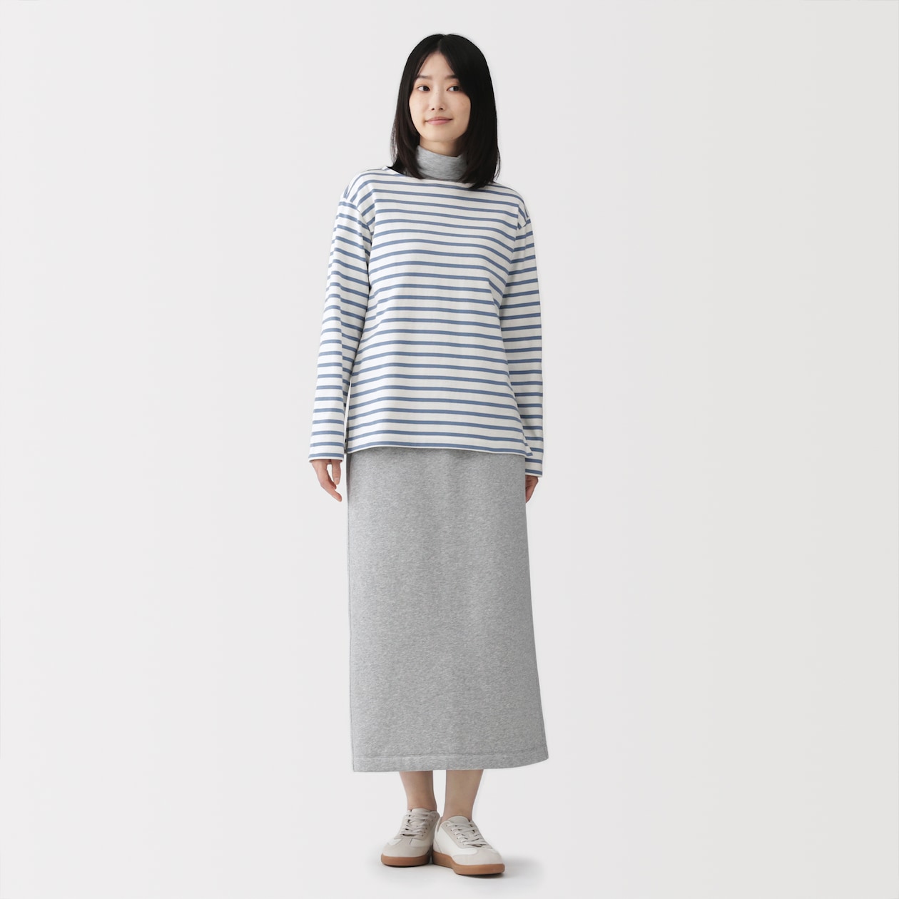 婦人　太番手ボートネック長袖Ｔシャツ