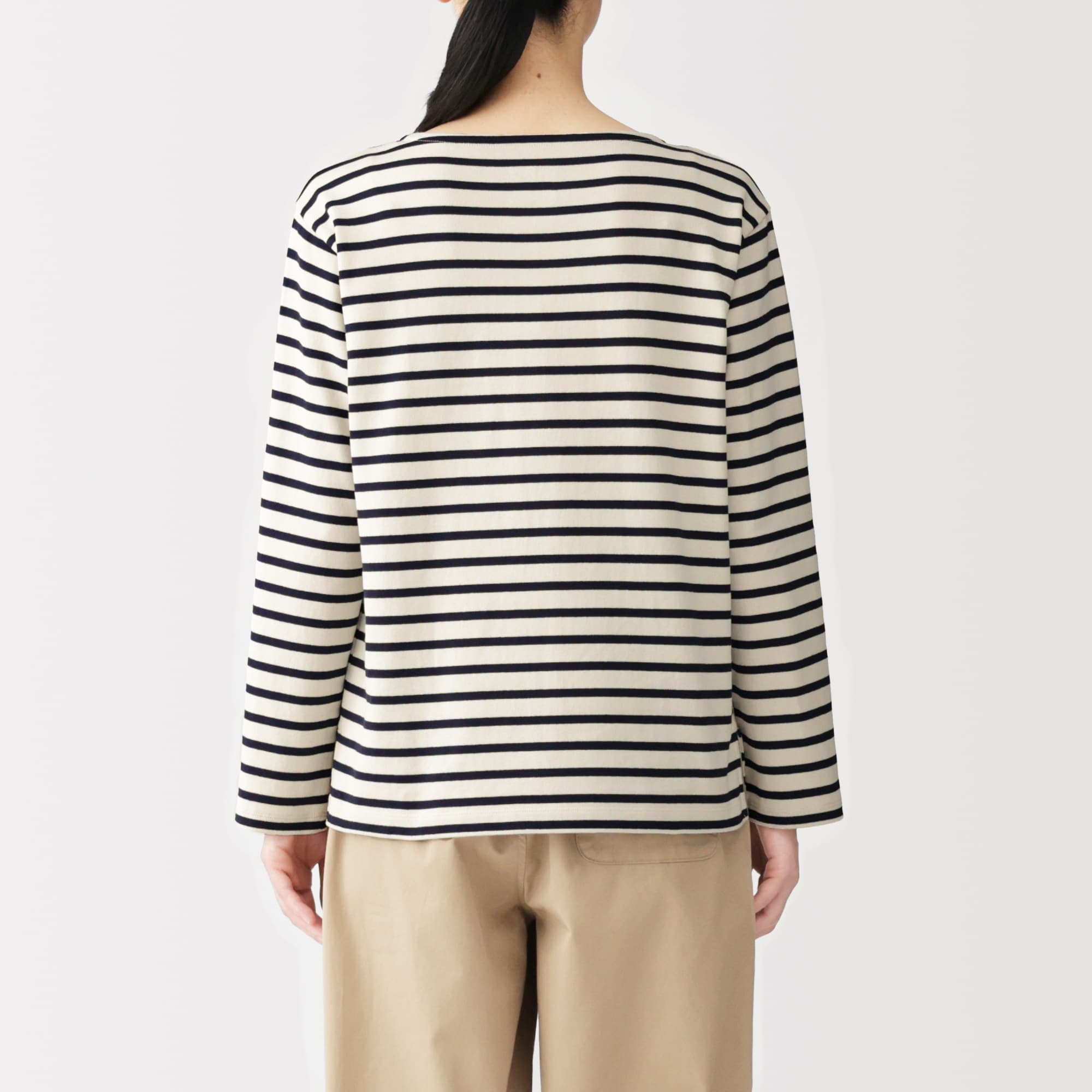 婦人 太番手ボートネック長袖Tシャツ | 無印良品