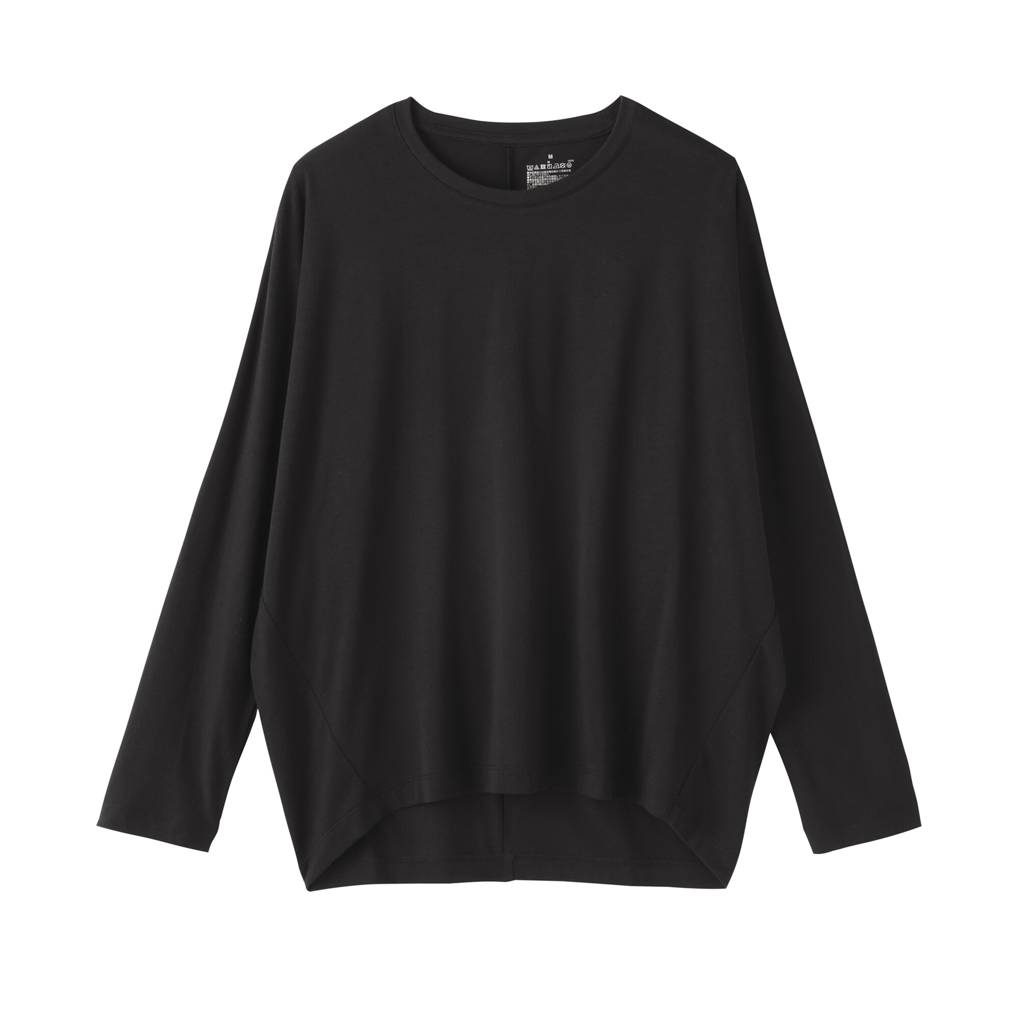 婦人　なめらか天竺編みクルーネック長袖プルオーバー