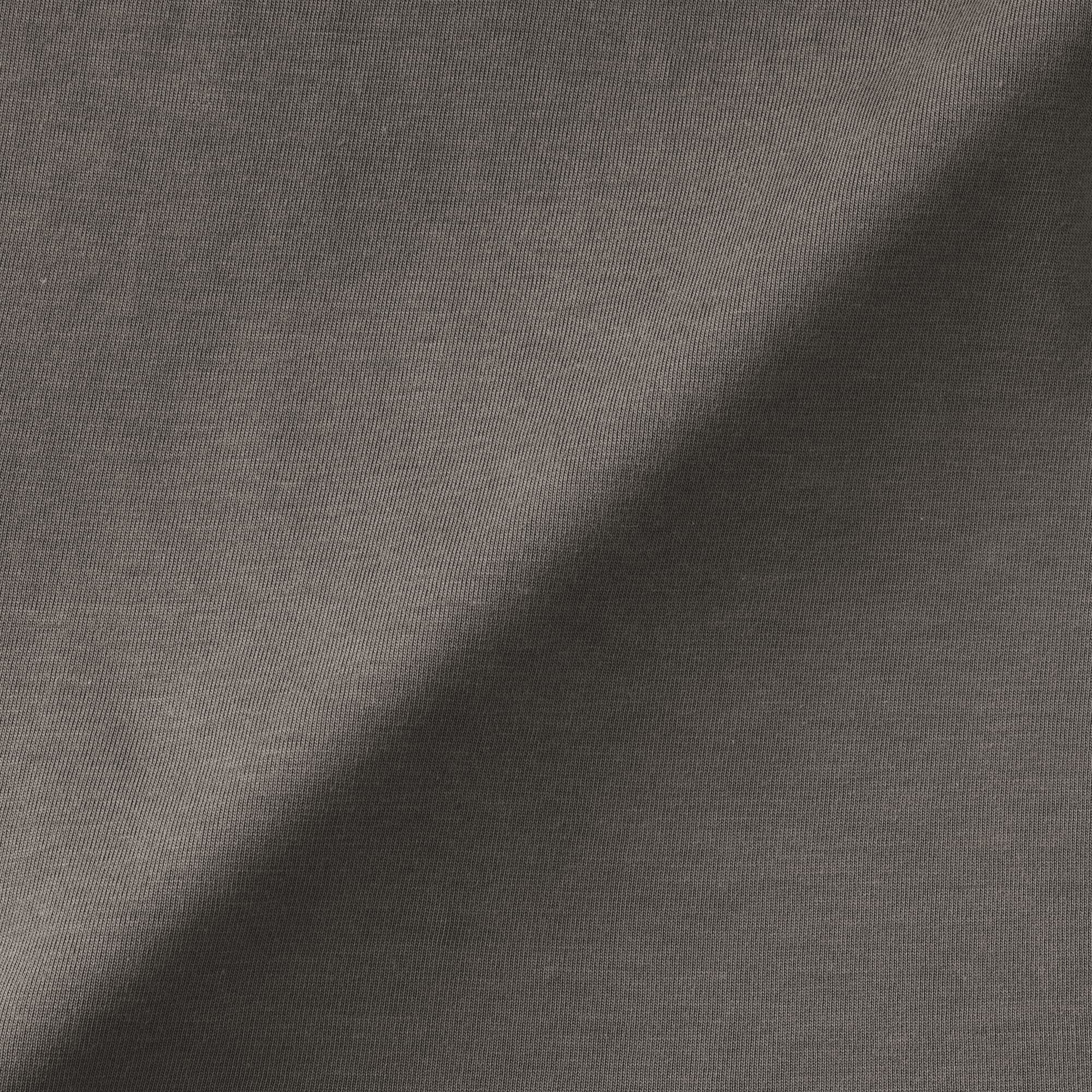 婦人　なめらか天竺編みクルーネック長袖ワンピース