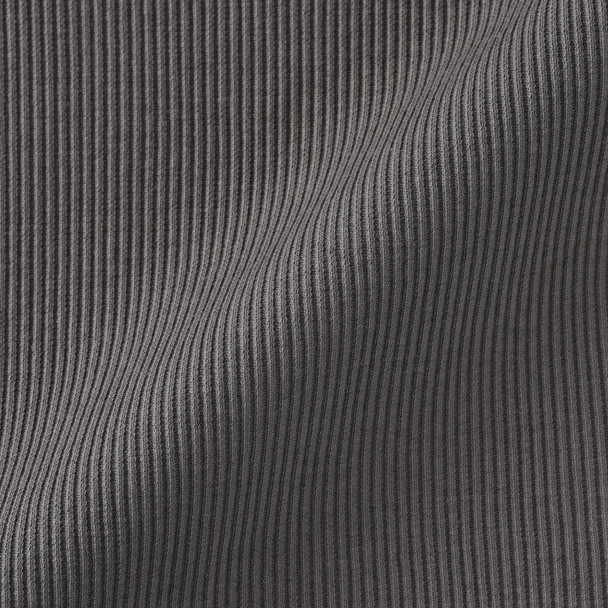 婦人　なめらかリブ編みヘンリーネック長袖Ｔシャツ