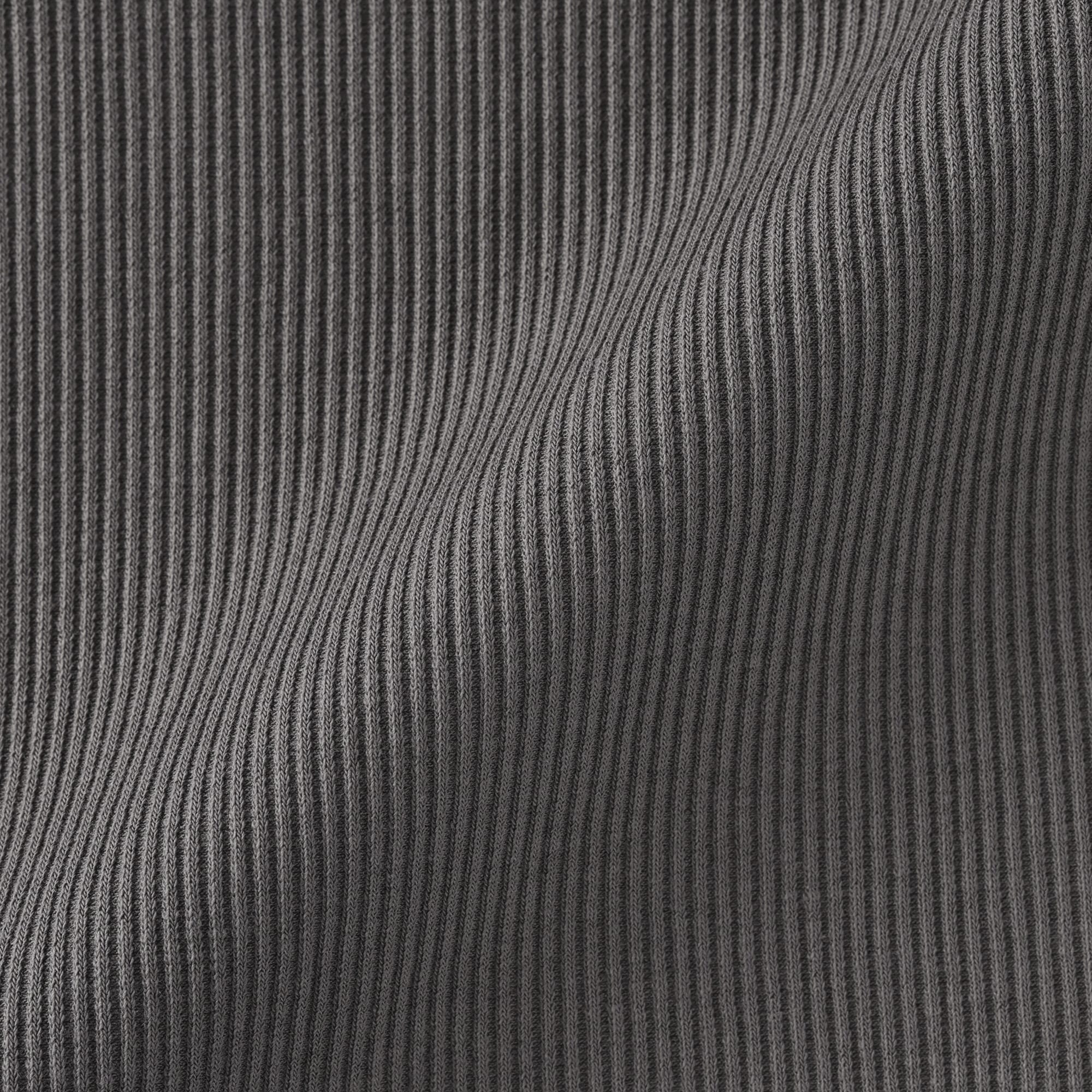 婦人　なめらかリブ編みヘンリーネック長袖Ｔシャツ