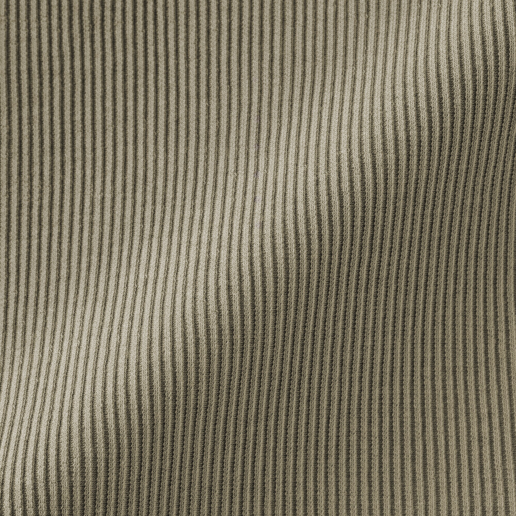 婦人　なめらかリブ編みヘンリーネック長袖Ｔシャツ