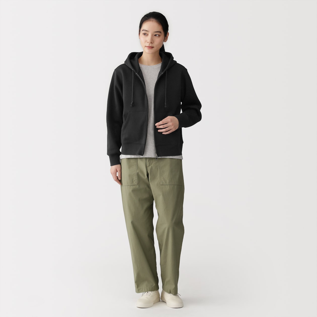 婦人　スウェットフルジップパーカ