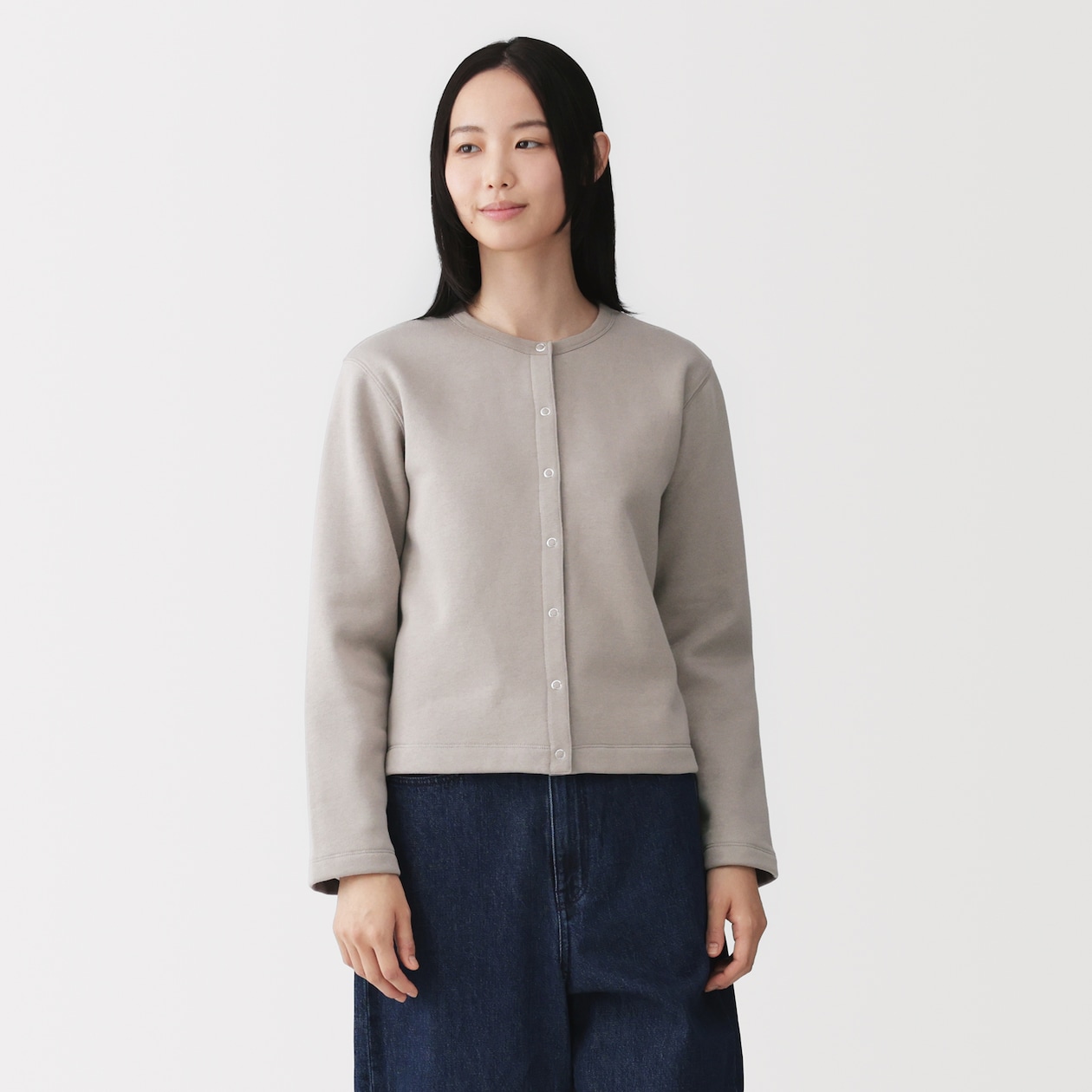 婦人　スウェットカーディガン