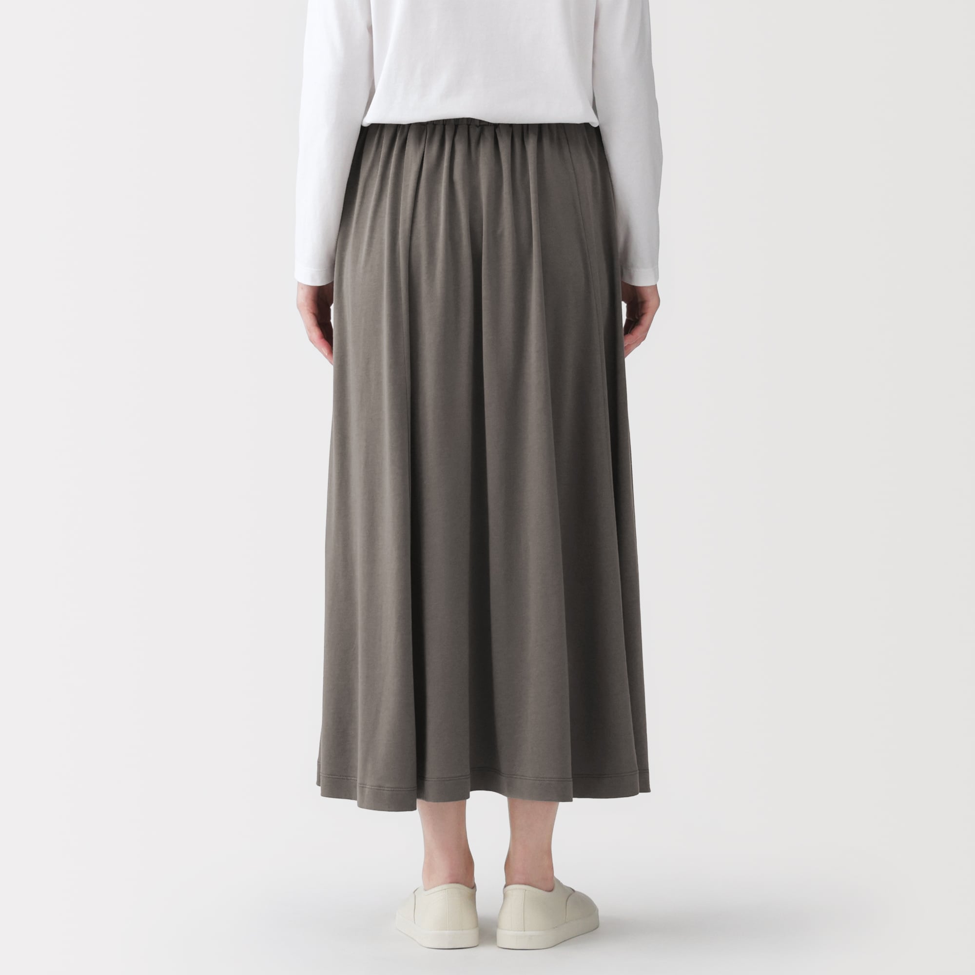 婦人　なめらか天竺編みギャザースカート