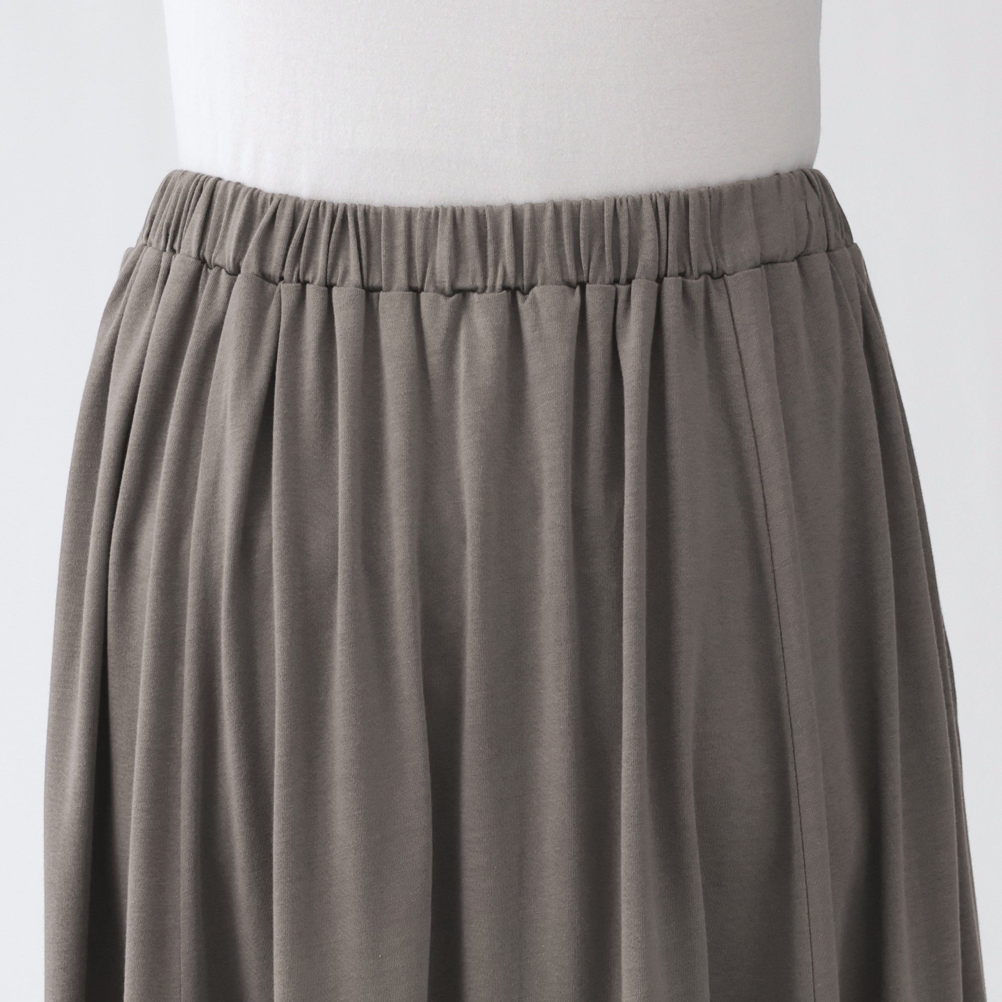 婦人　なめらか天竺編みギャザースカート