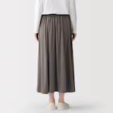 婦人　なめらか天竺編みギャザースカート