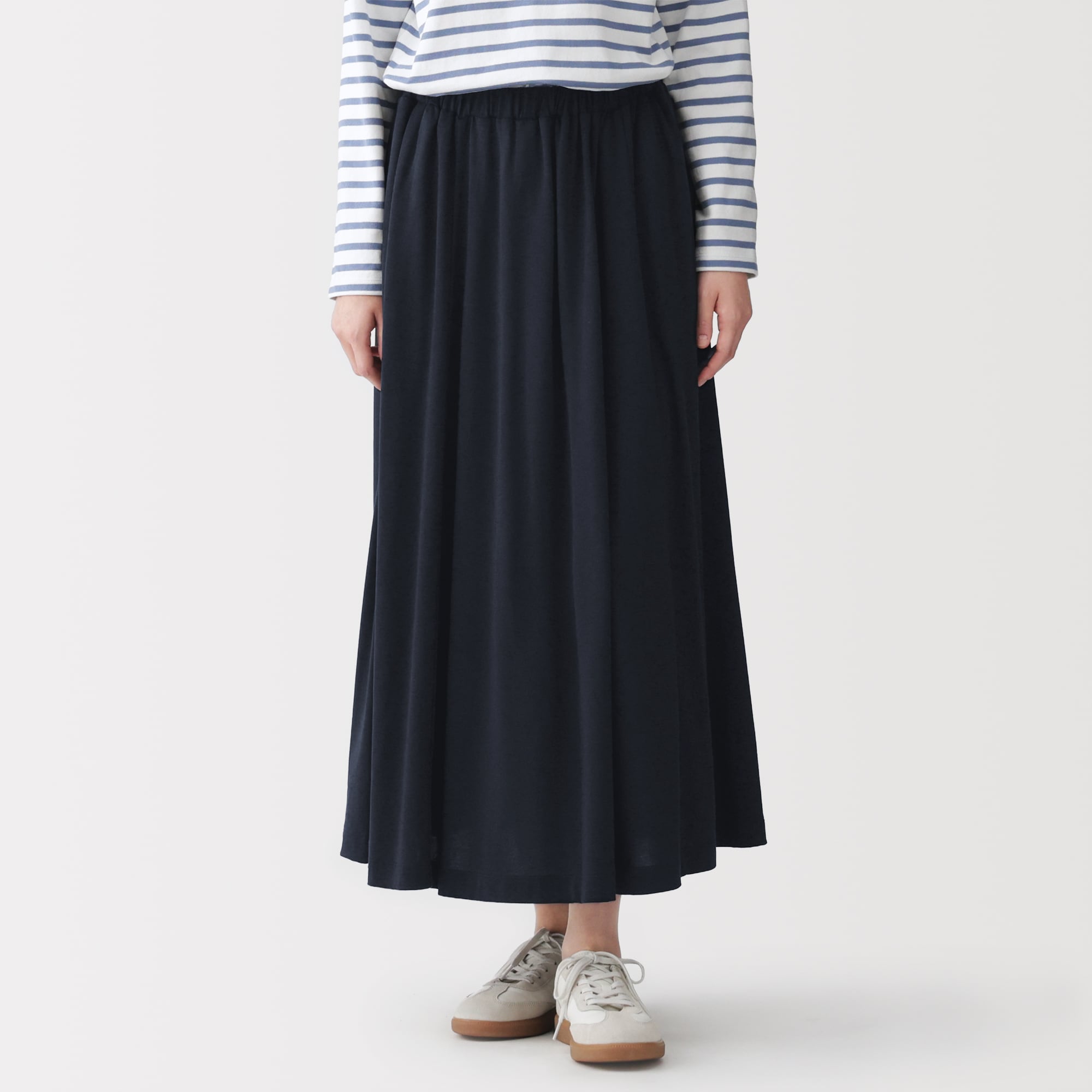 婦人　なめらか天竺編みギャザースカート