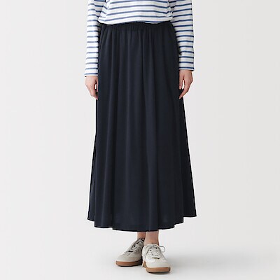 婦人　なめらか天竺編みギャザースカート
