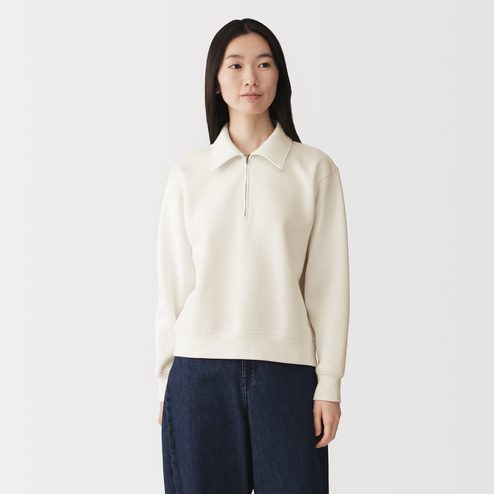 婦人 ハーフジップスウェットシャツ | 無印良品