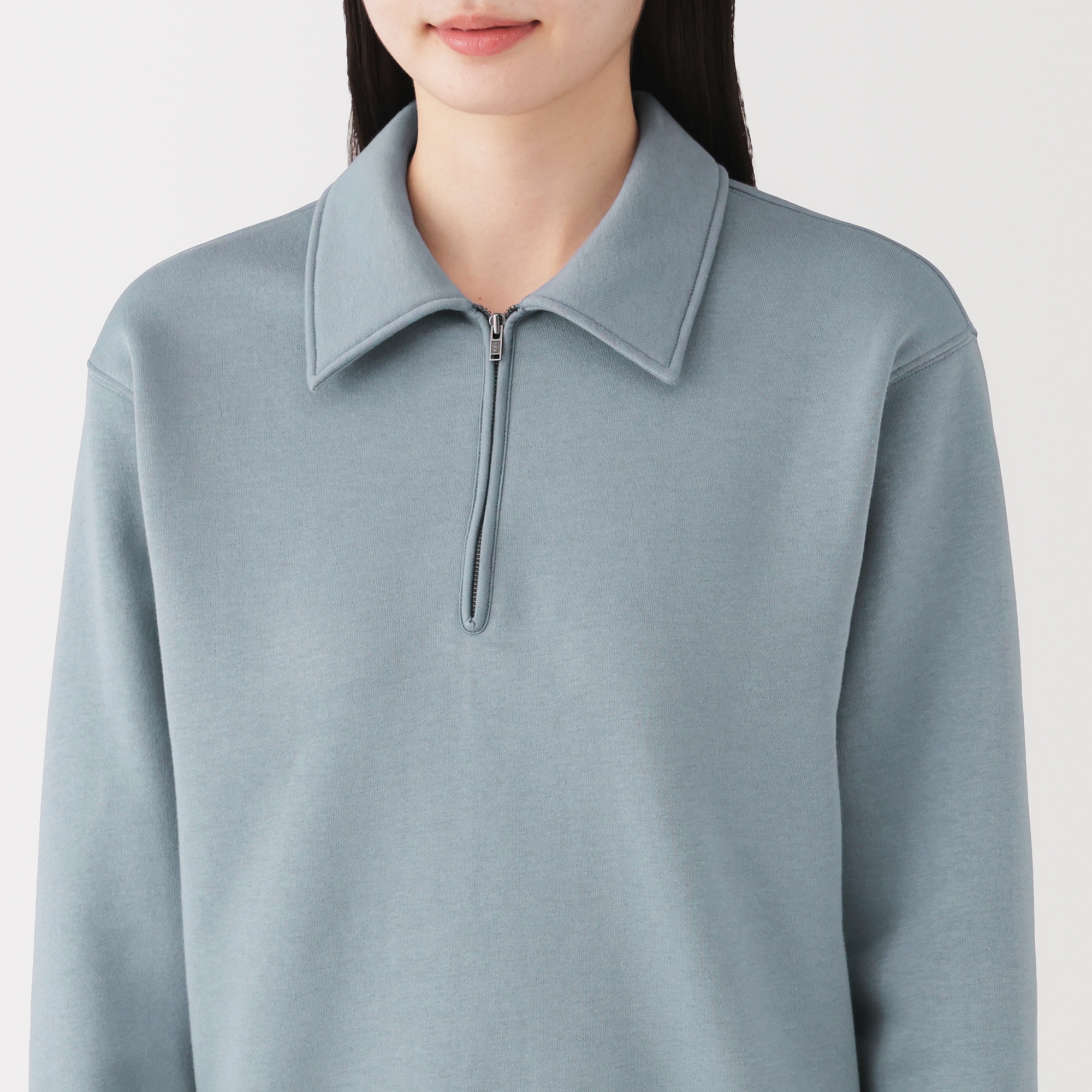 婦人　ハーフジップスウェットシャツ