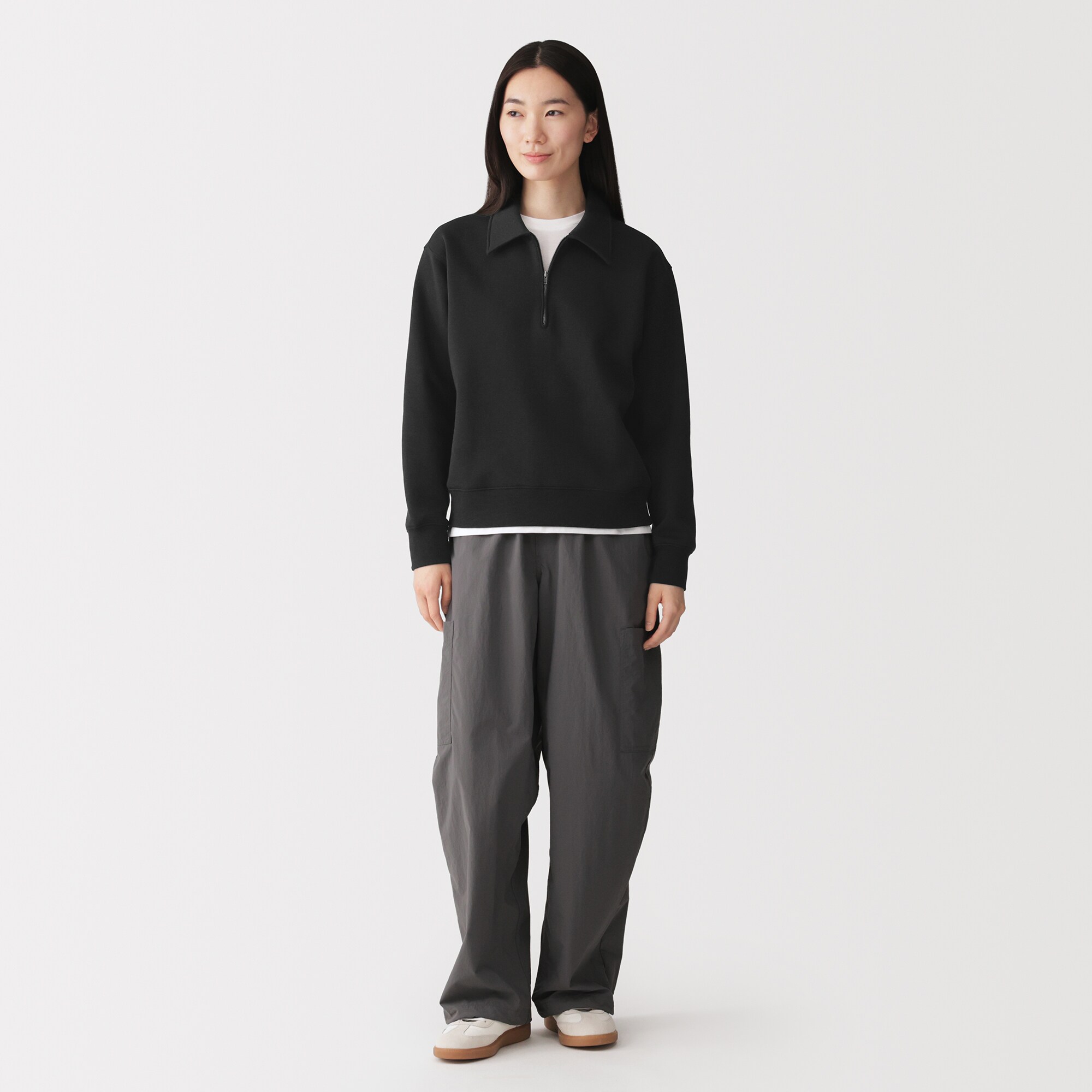 婦人 ハーフジップスウェットシャツ | 無印良品