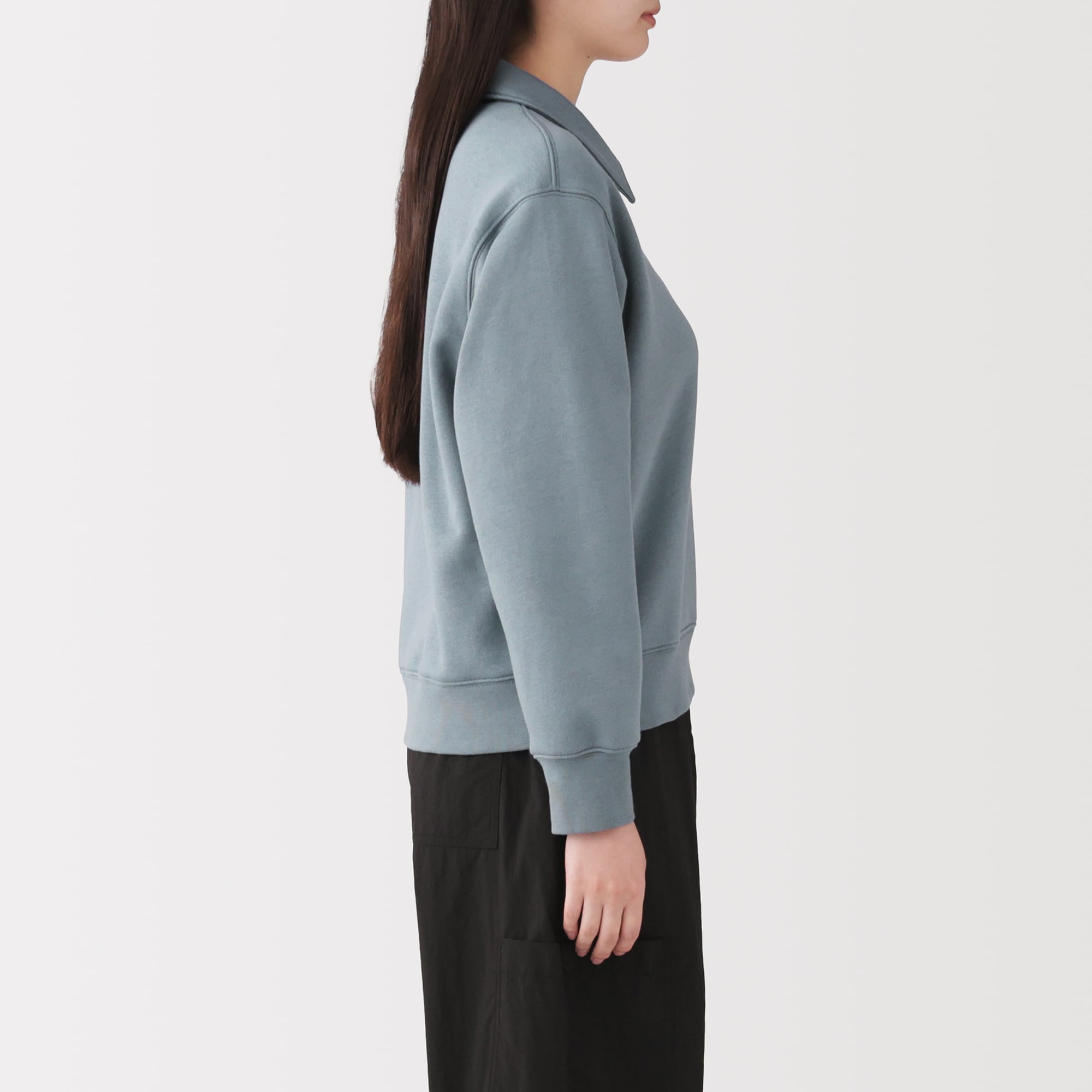 婦人　ハーフジップスウェットシャツ