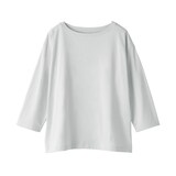 婦人　天竺編みボートネック七分袖Ｔシャツ（ＡＳＥＡＮ）