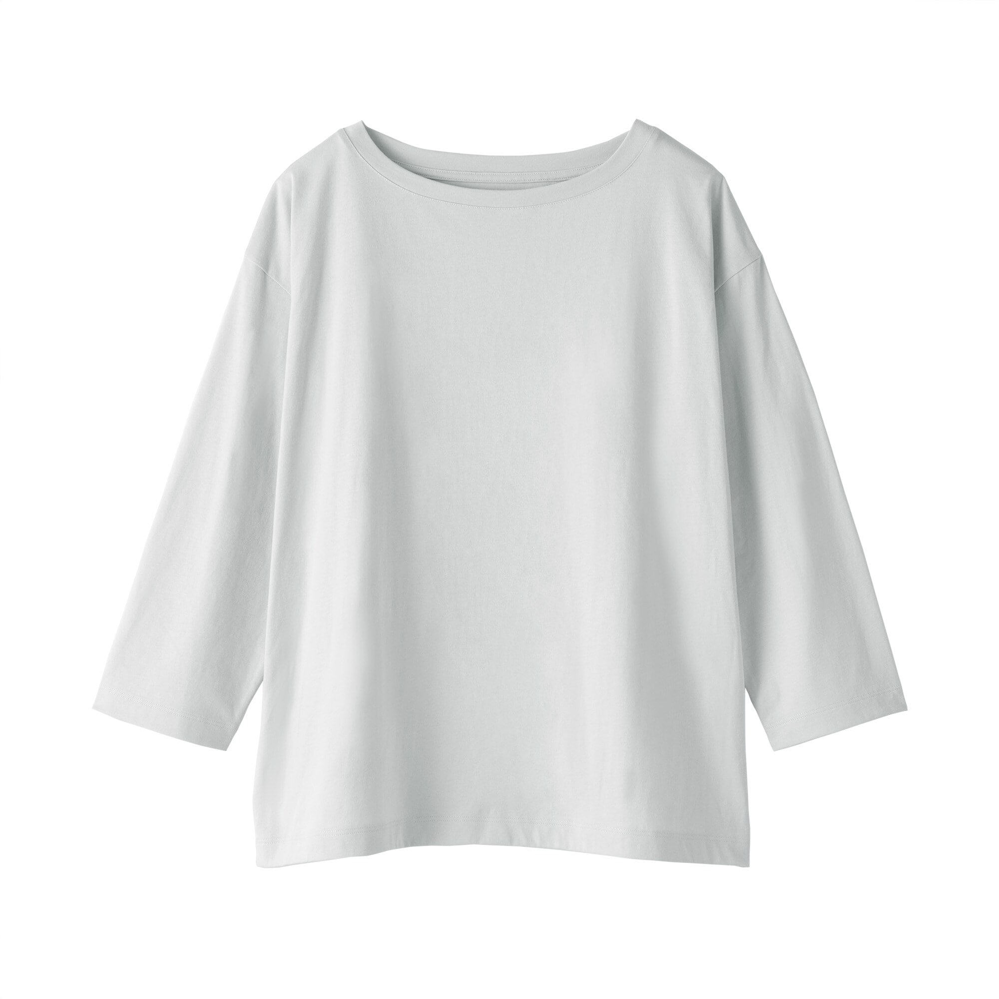 婦人　天竺編みボートネック七分袖Ｔシャツ（ＡＳＥＡＮ）