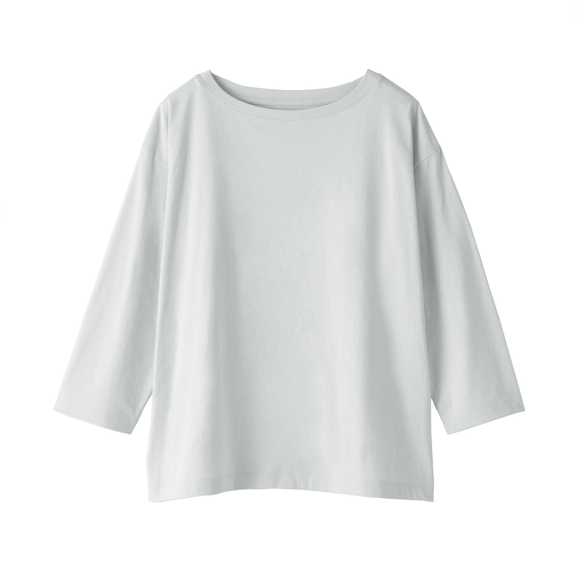 婦人　天竺編みボートネック七分袖Ｔシャツ（ＡＳＥＡＮ）