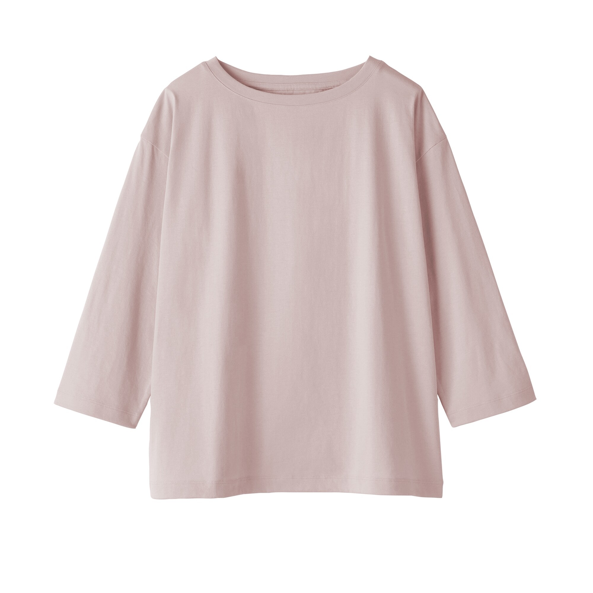 婦人　天竺編みボートネック七分袖Ｔシャツ（ＡＳＥＡＮ）