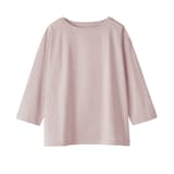 婦人　天竺編みボートネック七分袖Ｔシャツ（ＡＳＥＡＮ）
