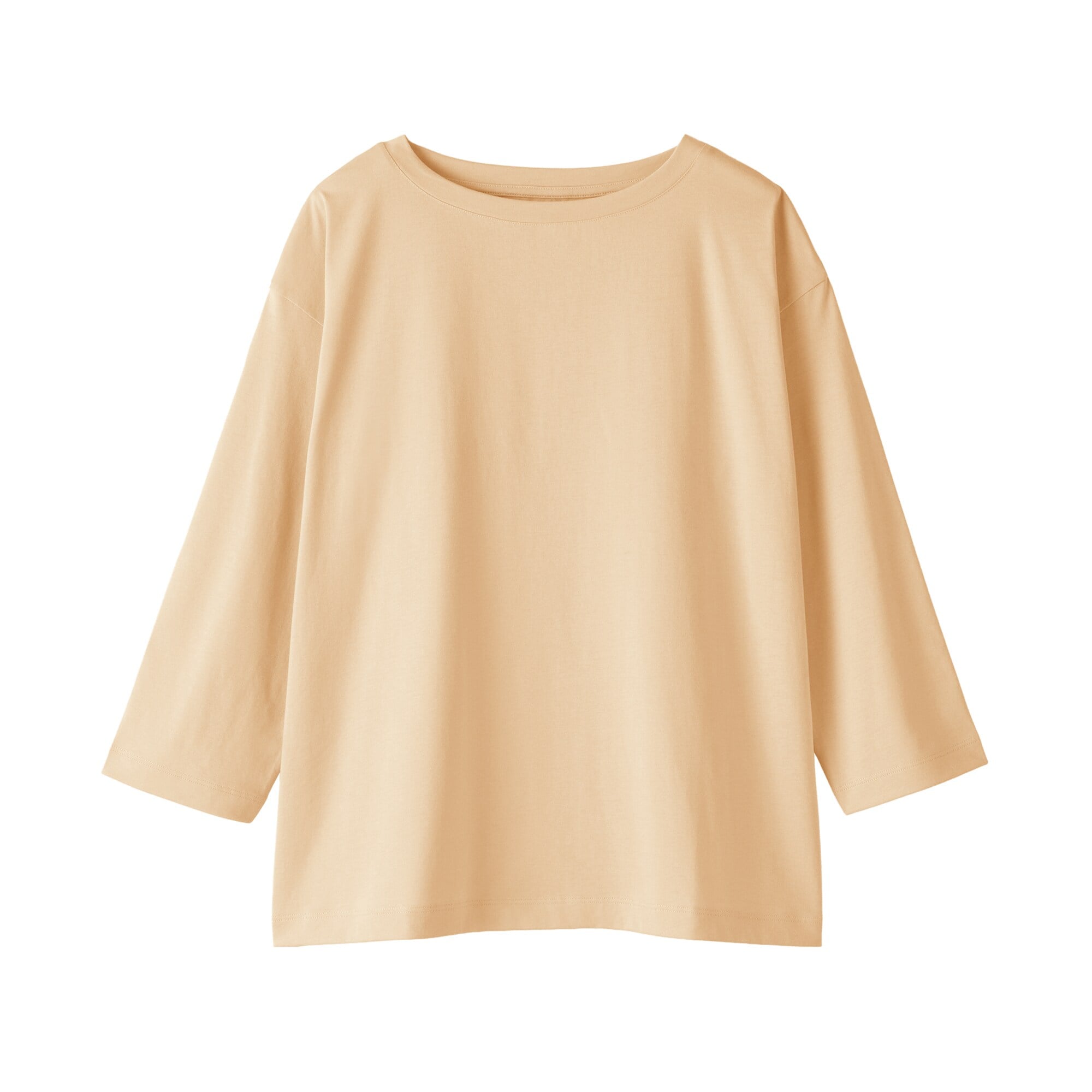 婦人　天竺編みボートネック七分袖Ｔシャツ（ＡＳＥＡＮ）