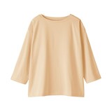 婦人　天竺編みボートネック七分袖Ｔシャツ（ＡＳＥＡＮ）