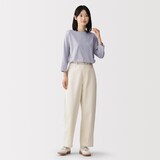 婦人　天竺編みボートネック七分袖Ｔシャツ（ＡＳＥＡＮ）