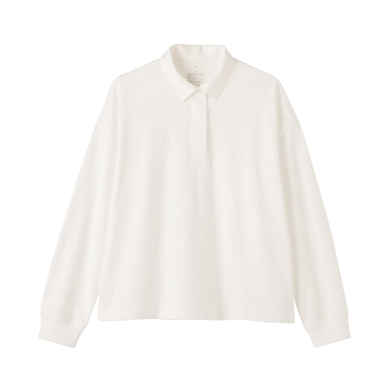 婦人　引き揃え天竺編み長袖ラガーシャツ